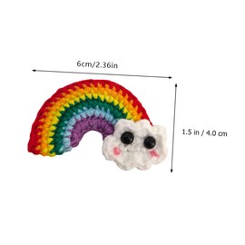 WOONEKY Multicolor Rainbow Hairpins 2 Piece Boys and Girls Hair Accessories Knitted Headwear for Girls Hair Decor