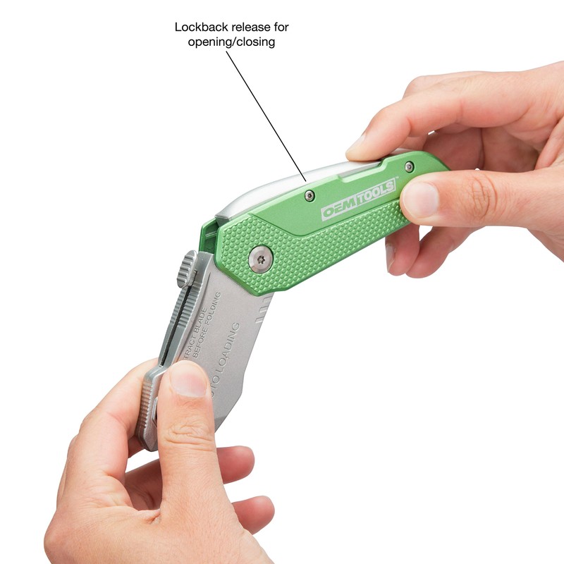 FOLDING UTILITY KNIFE-TEXTURED