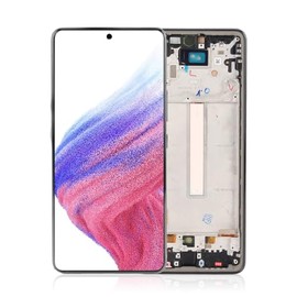 Yoidesu Reemplazo de Pantalla de Teléfono para A53 5G, Conjunto de Pantalla Táctil OLED Digitalizador de 6,5 con Marco, Kit de Herramientas de Reparación de Pantalla Táctil,