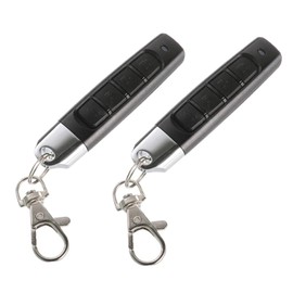 2 Packs 433MHz Car Alarm Garage Door Remote Controller Duplicator Clone Code Scanner Transmitter Security Alarm Electronic Gates 4 Keys Remote Control Key Duplicator,Black QIUNI