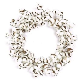 Select Artificials Nature Inspired Artificial Spring Wreath, White 22-Inch