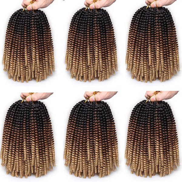 Xtrend 6 Packs Synthetic Fibre Ombre Spring Twist Braids Hair