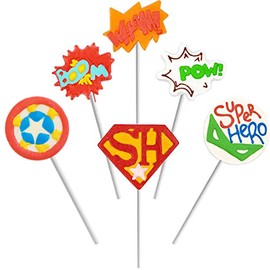 Fruidles Fun Superhero Lollipops 24-Pack Mixed Fruit Flavorsuckers Perfect Superhero Party Favors for Your Super Hero Party Assorted Variety