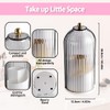 Fosoloni Makeup Brush Holder Organizer with Clear Lid 360 Rotating