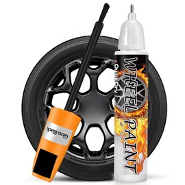 AAROVIBE Gloss Black Rim Touch Up Paint,20ml Professional Wheel Paint to Easily and Quickly Repair Wheel Scratches,Universal Use,Color Accurate,Long-Lasting & Water/UV Resistant