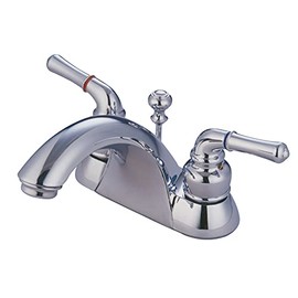 Kingston Brass KB2621 Naples 4-Inch Centerset Lavatory Faucet, Polished Chrome