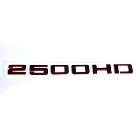 2pack OEM 2500HD Letter Nameplate Emblems 2500 HD Badge Replacement for Silverado Sierra Glossy (2007-2018 Redline)