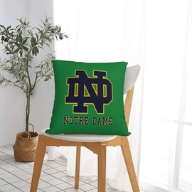 Pillow Case Notre Dame, Fightin Irish Nd for Bed Couch Sofa Pillow Car Chair Pillow Throw Customized Living Room Gift Pillowcase 24x24Inch