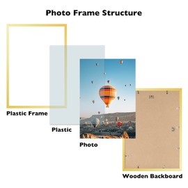 JCJMY JCJMY 16x24 Picture Frame Gold for Poster Photo Picture and 40x60 cm Canvas, Horizontal and Vertical Formats for Wall Hanging, 16 x 24 Wall Gallery Poster Photo Frame for 16 by 24 Photos Posters, Gold