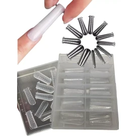 KLZ Tips Molde Dual System Coffin Curva C Xxl Polygel Klz X129.