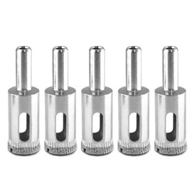 Luomorgo 5Pcs 16mm/5/8 inch Diamond Hole Saw, 1.1 inch Cutting Depth Diamond Diamond Drill Bits for Glass Ceramic Marble Porcelain Tile Granite Quartz Gemstone