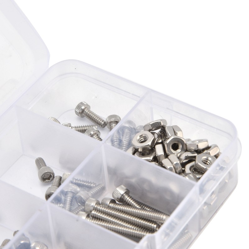 150Pcs Hex Socket Screw Nut Set Stainless Steel CorrosionResistant Industrial