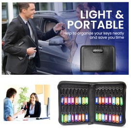 Quctak 32 Position Key Organizer with Combination Lock, Waterproof Fireproof Key Storage Case, Key Holder Box for Rental Management Real Estate Sales Hotel Executives