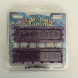 Rainbow Loom Six-pin Expansion Bases - Create wider, larger bracelets - Each pack includes 2 purple bases (R0064B)