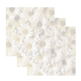 Daisies Sticky Notes - Set of 3 - Flower Design Floral Theme - Stationery Gift - Paper Memo Pad - Office Business School Supplies