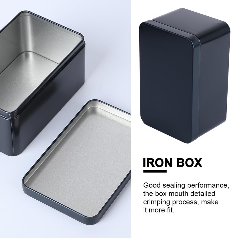 DOITOOL Metal Tin Box with Lids, Rectangular Tinplate Box, Small
