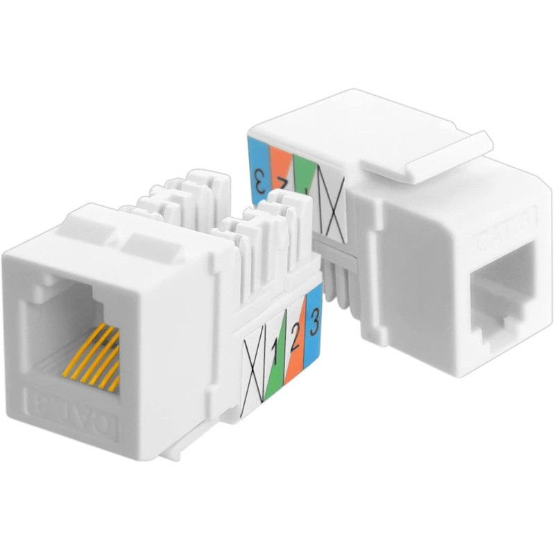 NECABLES 2Pack CAT3 Telephone Keystone Jack Phone Keystone Jack Punch