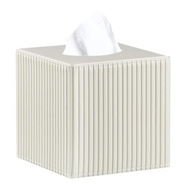 Plus Size Tissue Box Cover, PU Leather Square Tissue Box Holder, Cube Napkin Dispenser Decorative Holder Organizer for Bathroom Vanity Countertop, Nightstand, Coffee Table, Home,Office Desk & Car