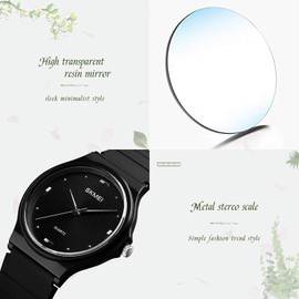 SKMEI Women Waterproof Watch, Wrist Watch for Lady Girls Dress Casual Analog Quartz Watches for Women, All Black, 1.5*1.3*0.3 inch, Quartz Watches
