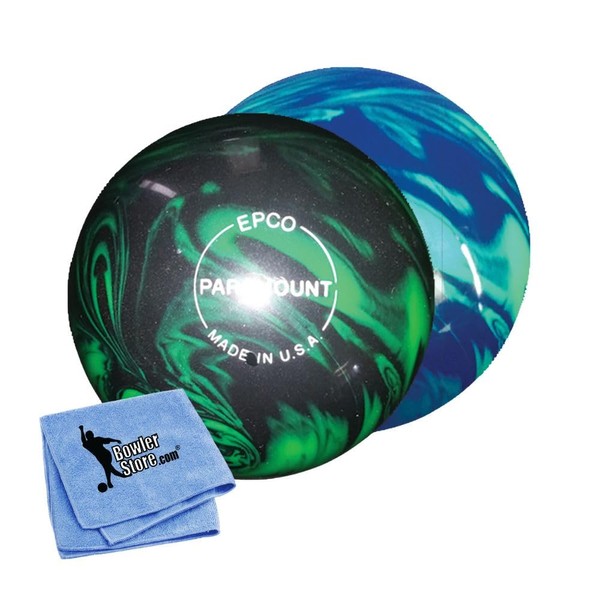 Bowlerstore Products EPCO Candlepin Bowling Ball- Marbleized Glow - Green