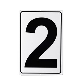 Kichwit Metal House Numbers Address Sign Reflective Aluminum Mailbox Number, 10 x 7 Inches, Number 2