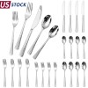 Stainless Steel Hammered Handle Flatware Set 20 Piece Silverware Bulk