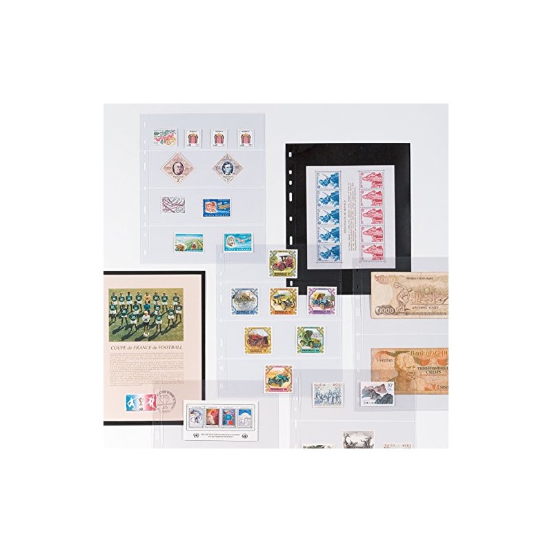 10er Pack Optima-Hüllen mit 3 horizontalen Taschen