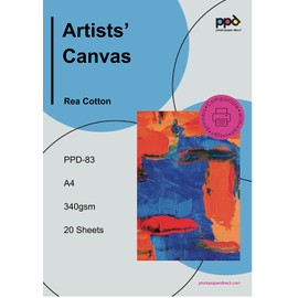 PPD Inkjet Giclee True Art Canvas A4 340gsm x 20 Sheets PPD-60-20