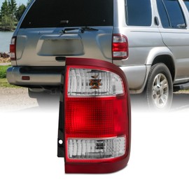 AKKON - Fits 1999-2004 Nissan Pathfinder Chrome Red Clear Tail Light Passenger Right Replacement w/Harness Accessories