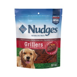 Blue Buffalo Nudges Grillers Natural Dog Treats, Steak, 10oz