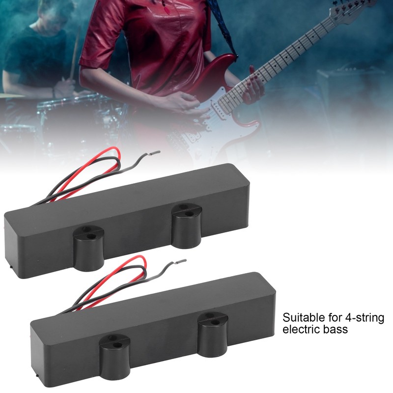 2Pcs 4 String Bass Pickup Bridge Volume Collection Equalizer Electric