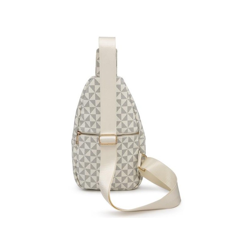 Fashion World Monogram Sling Backpack - COLOR: TAUPE, SIZE: one