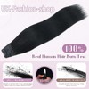 Clip Extensions In 100% Remy Human Hair for Women Jet