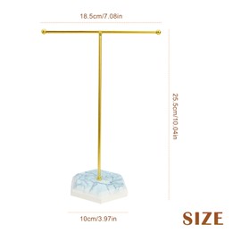 HVIHWI Schmuckständer, Schmuck Organizer, Metall T-Bar Schmuckhalter, Halskettenständer, Ohrringhalter, Schmuckbaum, Kettenhalter, Schmuck Aufbewahrung für Armbänder, Ringe, Uhren, Ketten