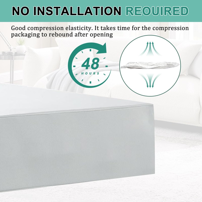 FOUXTEL FOUXTEL Extra Thickness 5 Layer Couch Cushion Replacement, 24"x24"x6"