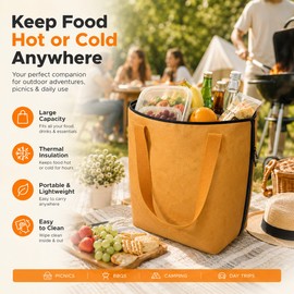 Insulated Picnic Cooler Bag for Outdoor Food Storage – Large Thermal Tote for Camping, BBQ & Travel Meals