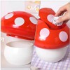 Cabilock Mushroom Mini Trash can with Lid, Cute Desktop Wastebasket,