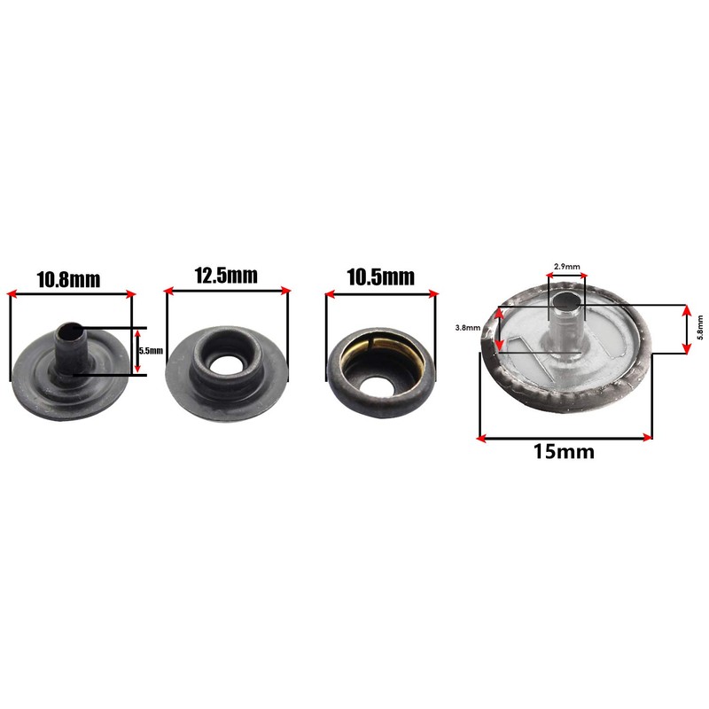 Trimming Shop 50 Set Snap Fasteners Press Studs Heavy Duty