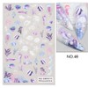 6 Sheets Summer Nail Art Stickers 3D Self-Adhesive Embossed Seashell