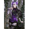 HOMELEX Feather Cape Shawl Costume Black Witch Wings Collar Adult