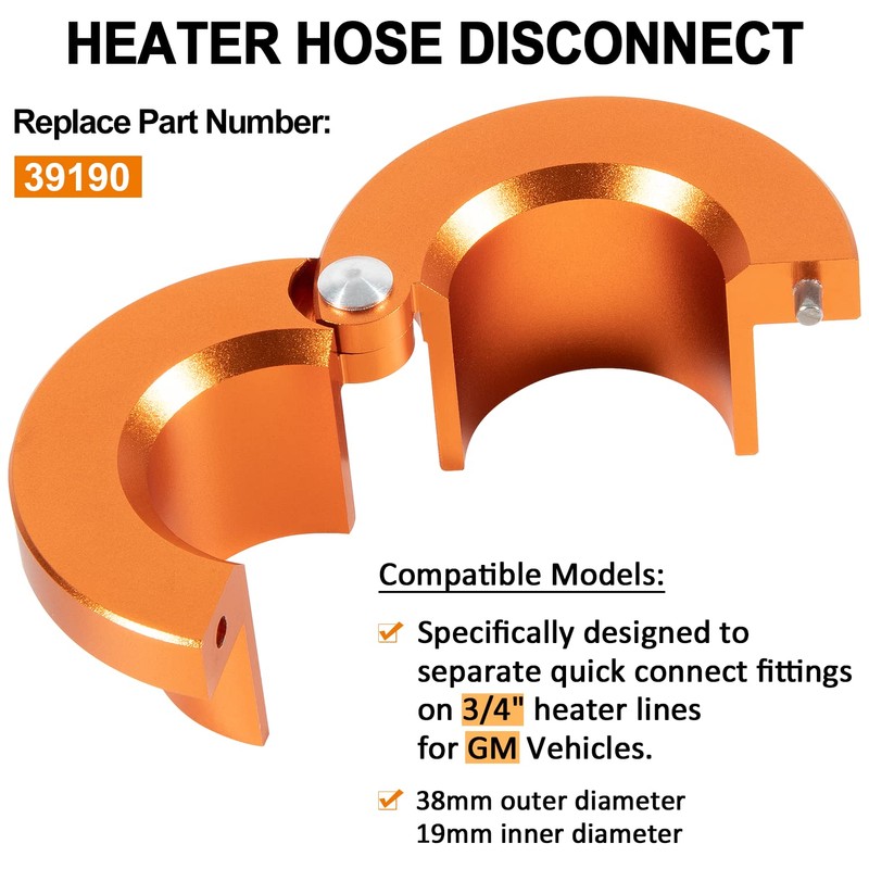 39190 Heater Hose Quick Disconnect Tool for GM 3/4'' Heater