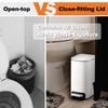 TrashAid Slim Bathroom Trash Can with Lid Soft Close, 6