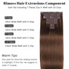 Clip in Hair Extensions Real Human Hair Chocolate Brown, Rimoss