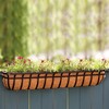 Panacea 88559 Flat Iron Series Planter Boxes, Black, 48" L,
