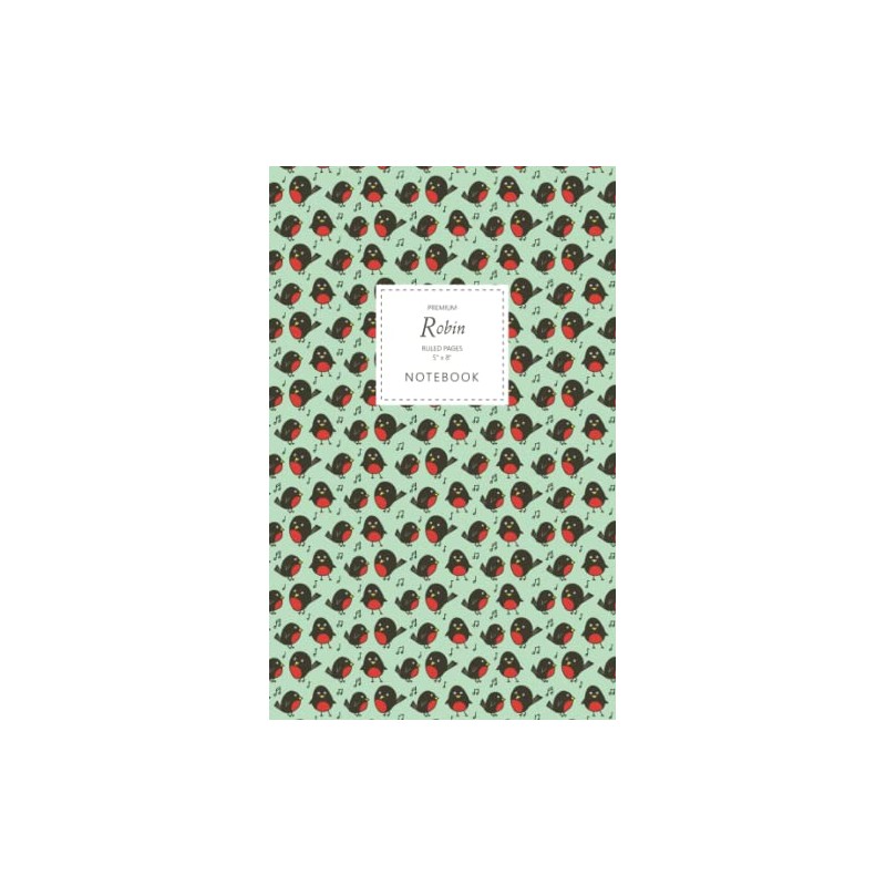 Robin Notebook - Ruled Pages - 5x8 - Premium (Green)