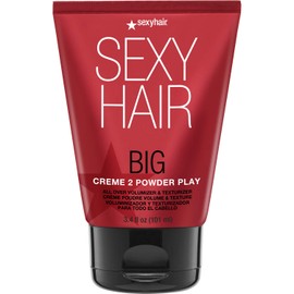 SexyHair Big Creme 2 Powder Play Voluminizador y Texturizador, 100 ml | Hasta 100% más volumen | Fórmula crema a polvo | Todo tipo de cabello