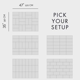 VIVELDA Large Cork Board for Office -Pack of 24- Black Felt Board Alternative - Felt Bulletin Board Tiles for Office Wall Decor, Push pin Board Wall Organizer for Office (Marble White)