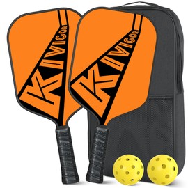 KIVIGOR Pickleball Paddles Set of 2, Carbon Fiber Surface, Polypropylene Honeycomb Core, Lightweight Rackets Pickle Ball Paddle Set 2 Pack Outdoor Pickleball Gifts for Men Women Adults,P1
