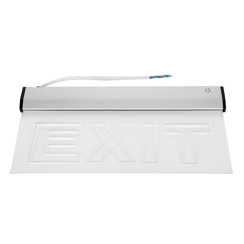 AC220V 3W LED PMMA 350x180mm/13.78x7.09in Emergency Exit Safety Indicator Light