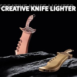 ZIBCECOHI Cool Swords Fashion Custom Lighter, Refillable & Adjustable, Unique for Women Candles Gifts Camping BBQ (No Butane Fule) (03#)